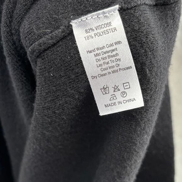 Marie Oliver Remi Black Puff Sleeve Popover Pullover Sweater - Picture 12 of 12